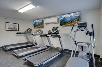 Treadmills and Elliptical Machine at the Fitness Center